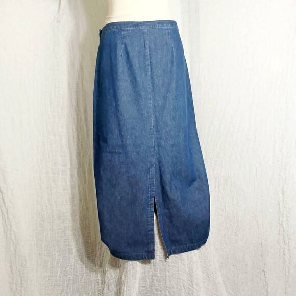 Westbound Vtg. Christmas Denim Skirt Size 8 - Picture 3 of 9